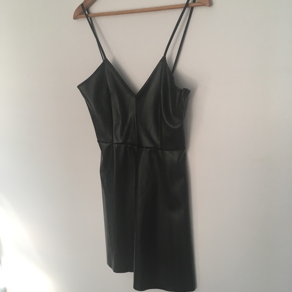 Zara Dresses Nwt Zara Vegan Leather Aline Dress Poshmark